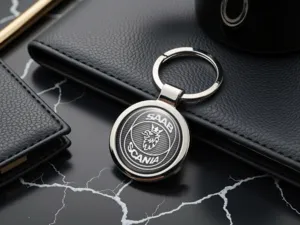 Saab Portachiavi Personalizzato Logo Premium su Misura